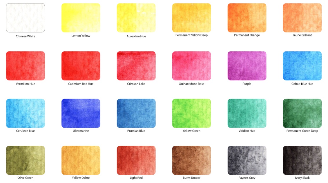 ชุดสีน้ำ Koi 24สี + พู่กันแทงค์