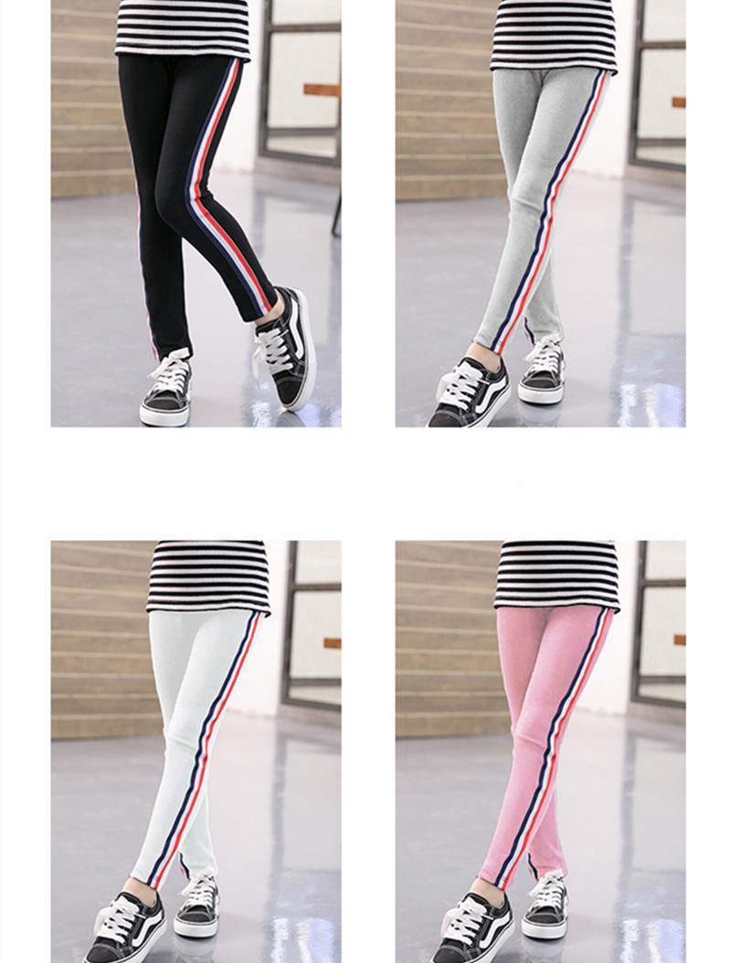 เลกกิ้งเด็ก กางเกงขายาว แต่งแถบสี