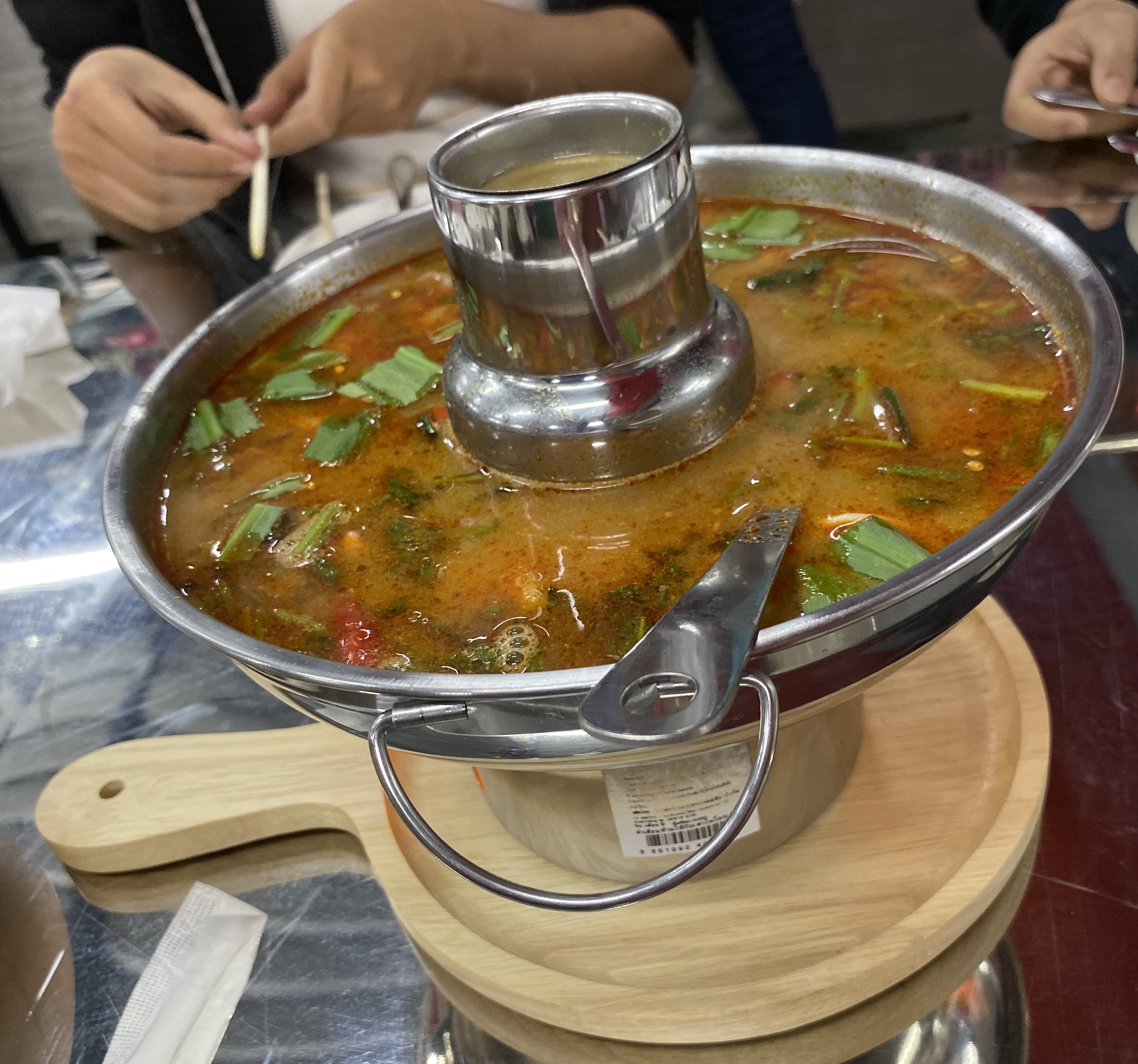 หม้อไฟสเตนเลสร้านอาหารใหญ่ 22 ซม.จรวด,หม้อไฟโต๊ะจีน,Stainless steel hot pot,อุปกรณ์เปิดร้านข้าวต้ม