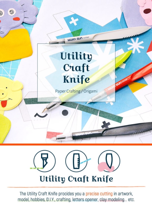 มีดคัตเตอร์ปีกนก MornSun No.11333