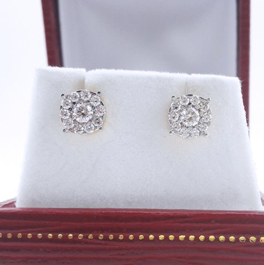 สั่งผลิตต่างหูทองเพชรเบลเยี่ยมคัท ใส่ทุกวัน ใส่เที่ยว ออกงาน เพชรแท้ ทอง18K 54 ตัง 3.37 กรัม น้ำ 98 ราคาถูกมาก มีใบรับประกันค่ะ