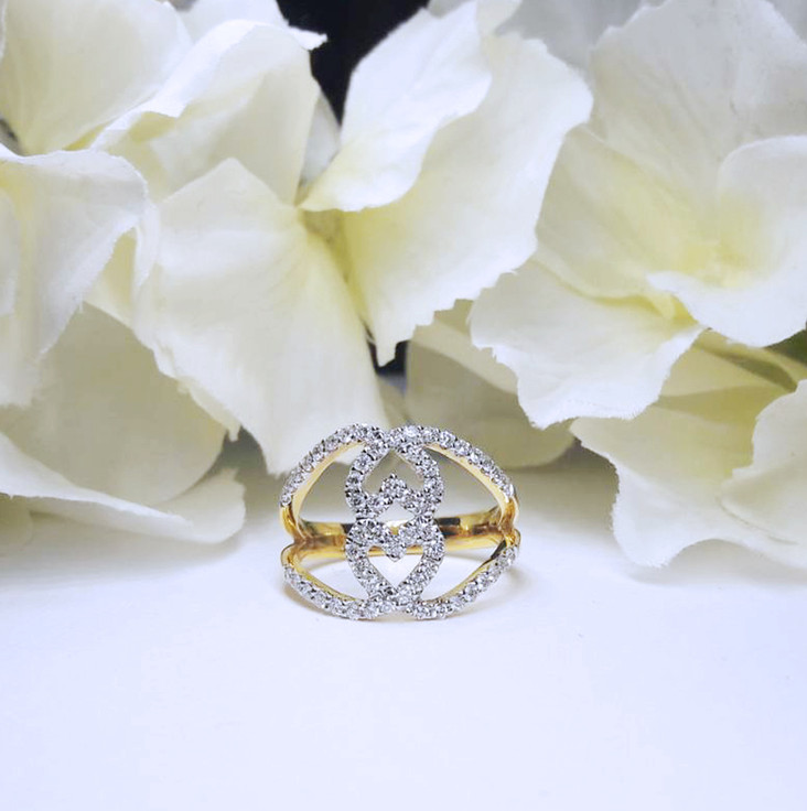 สั่งผลิตเพชรเบลเยี่ยมคัท แหวนแต่งงาน แหวนหมั้น ใส่เที่ยว ออกงาน แหวนทองคำ 18K เพชรแท้ 0.55 กะรัต 4.29 กรัม น้ำ 99 ราคาถูกมาก มีใบรับประกันค่ะ