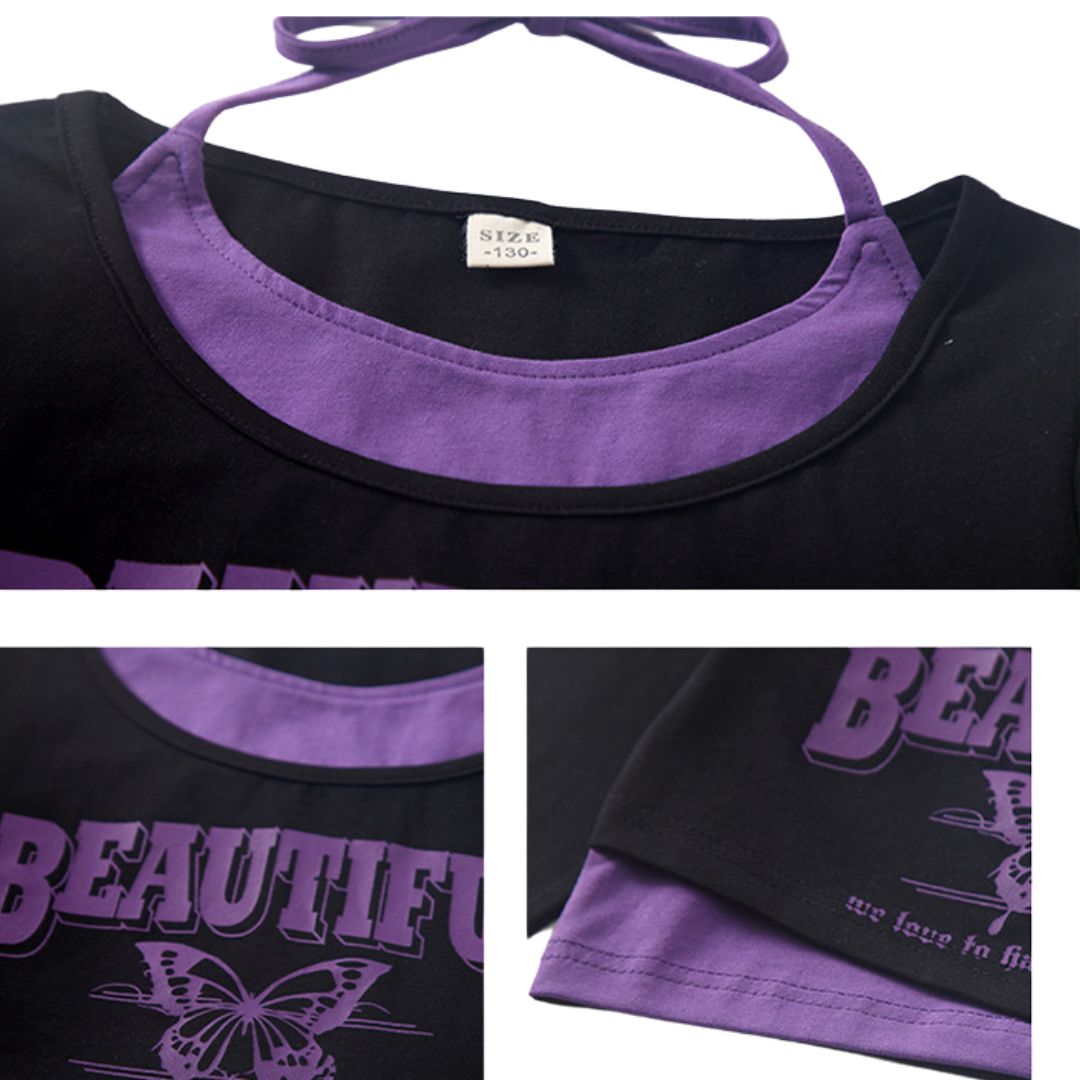 ***พร้อมส่ง**ชุดเต้น เสื้อแขนยาว+กางเกงคาร์โก้ สไตล์แบลคพิงค์