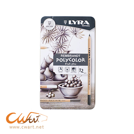 สีไม้ Lyra Rembrandt Polycolor 12สี โทนเทา