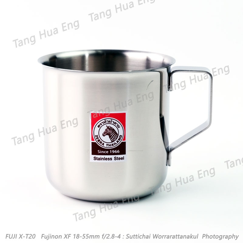 Zebra กระป๋องน้ำสเตนเลส Rooster M ตราหัวม้าลาย แก้วน้ำมีหูสเตนเลส