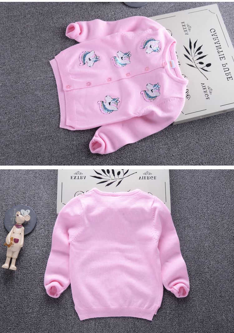 พร้อมส่ง ชุดกันหนาวเด็ก : เสื้อกันหนาว ไหมพรม ยูนิคอน