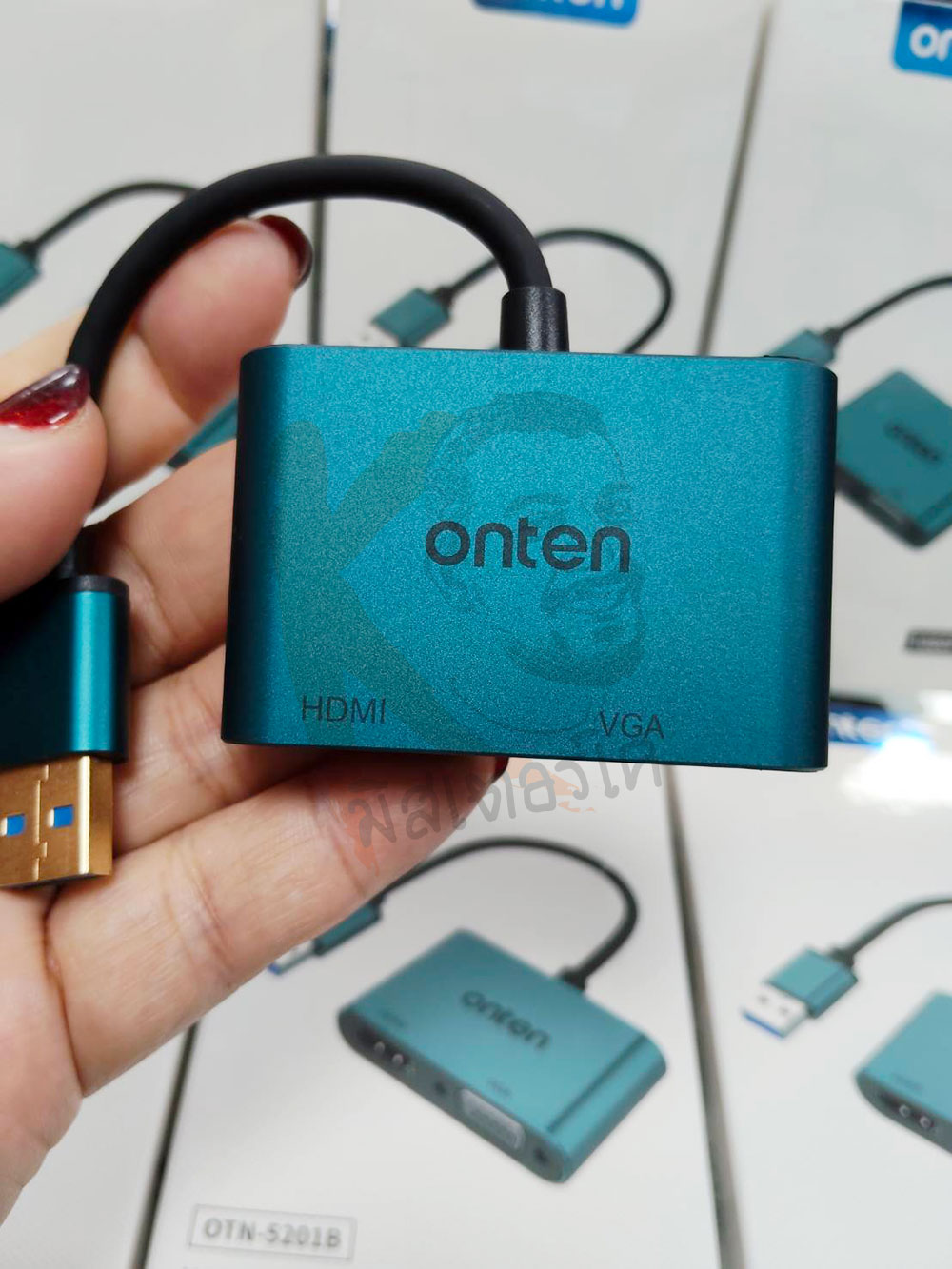 USB3.0 to HDMI+VGA Adapter by Onten