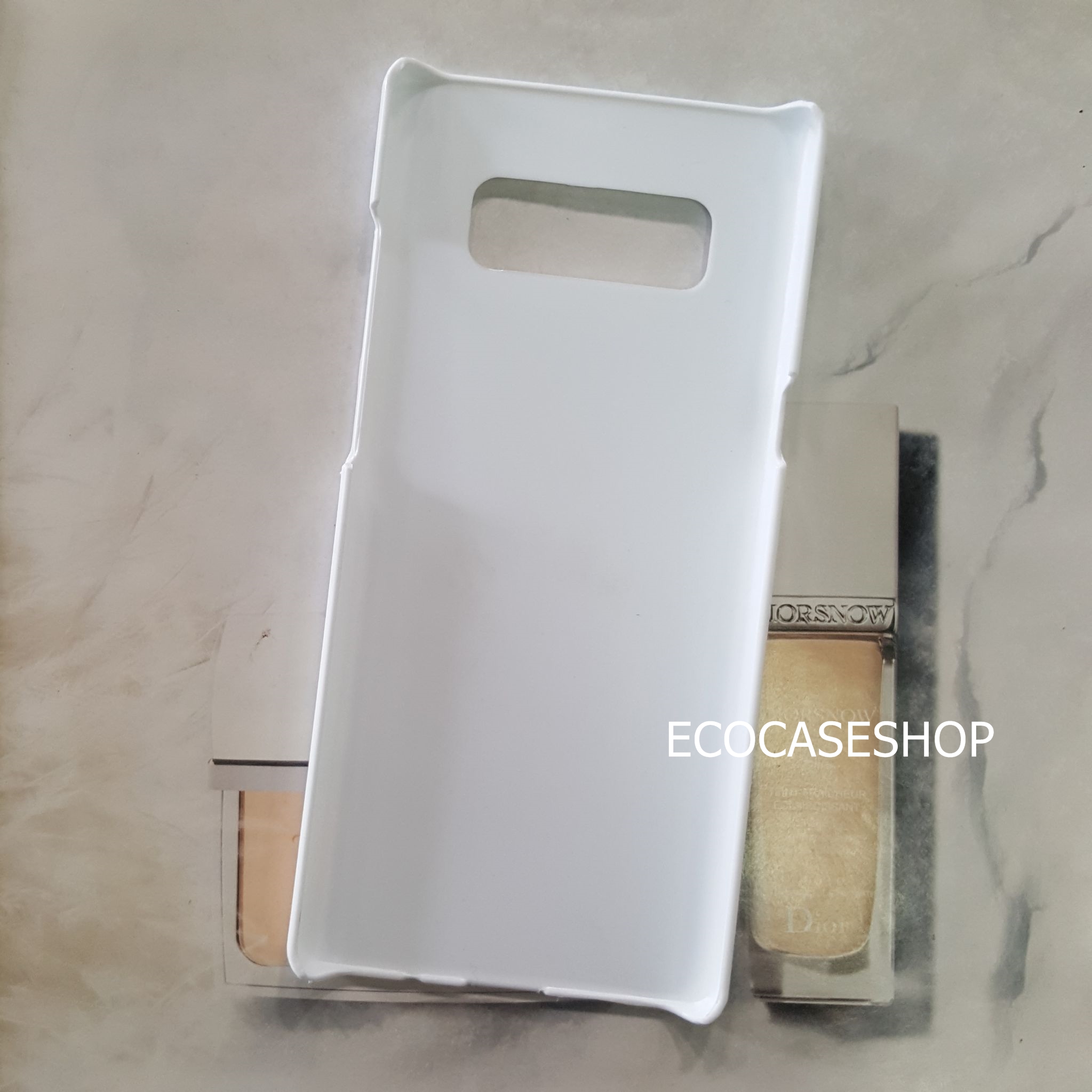 samsungNote8 เคสแข็งด้าน สีขาว (เหมาะสำหรับงานสกรีนความร้อน sublimation)