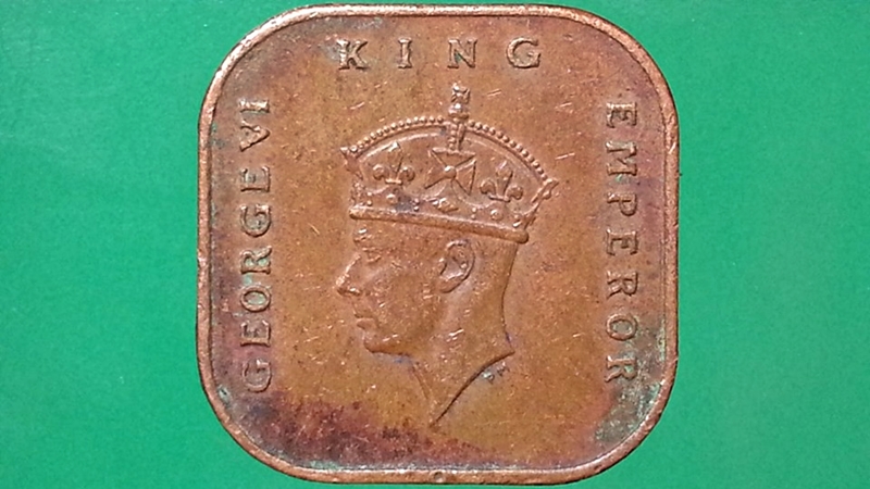 เหรียญ เงินตรา ประเทศ มาลายา Cent 1943