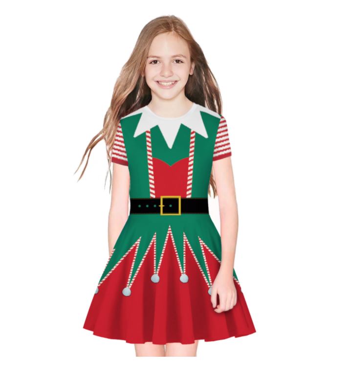 ชุดคริสต์มาส คริสมาส เดรสเขียว-แดง
