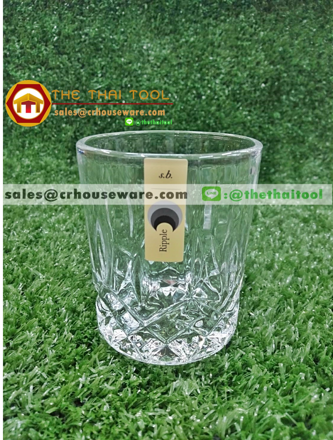 Ripple Mug Glass 218 ml. รหัส 011-RJ99RO08,แก้วเหล้าประกายเพชร