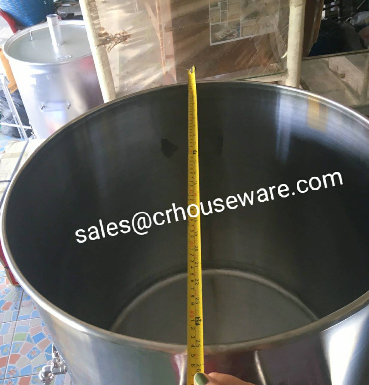 หม้อสตูว์สเตนเลสหนาใหญ่ 60 ซม. 005-ST-60170, หม้อสเตนเลสเกรดFood_grade_พร้อมก๊อก,หม้อบวกก๊อกก๊อกใหม่เป็นท่อ