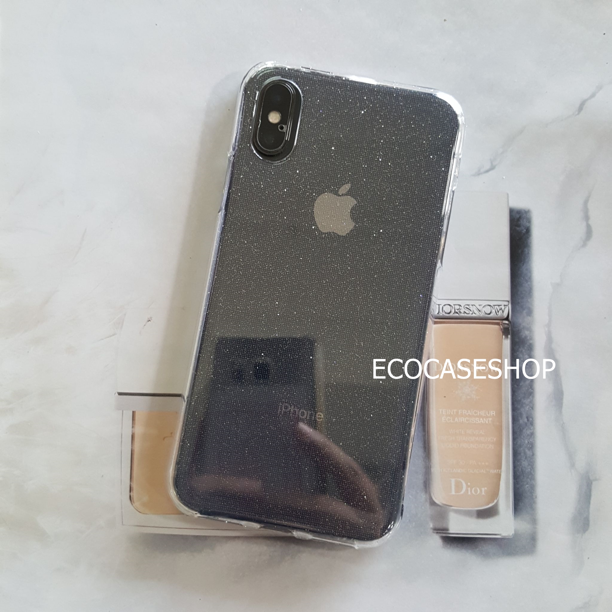 iPhoneXS max เคสนิ่มใสกากเพชร