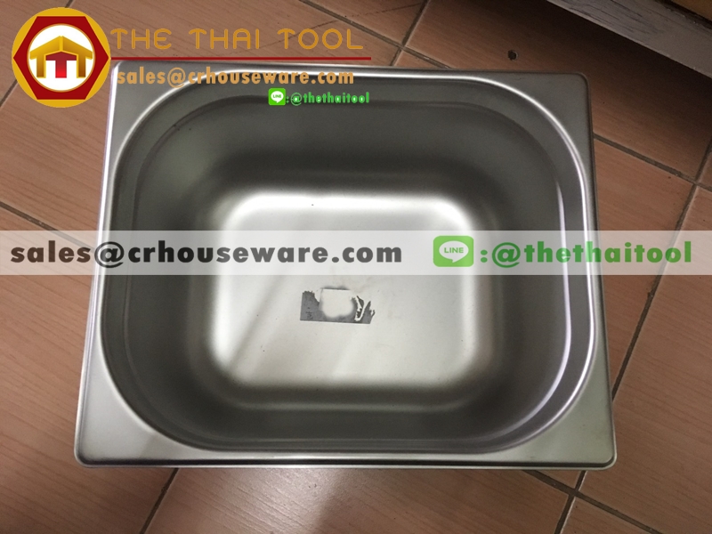 อ่างอาหารสแตนเลส 1/2 ลึก 10 ซม. Gastronorm Pan 040-GN-1204