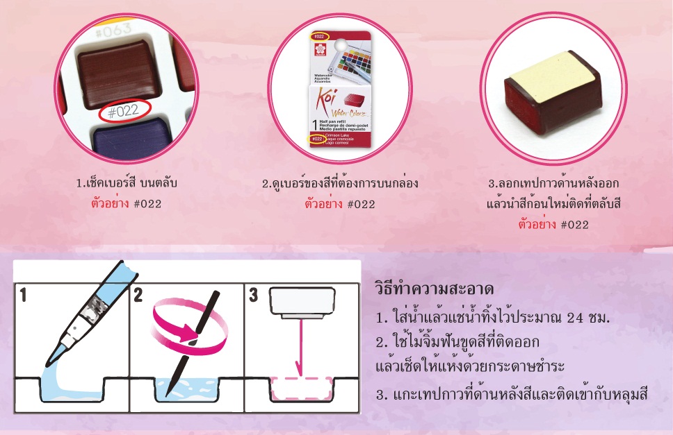 สีน้ำก้อน Koi