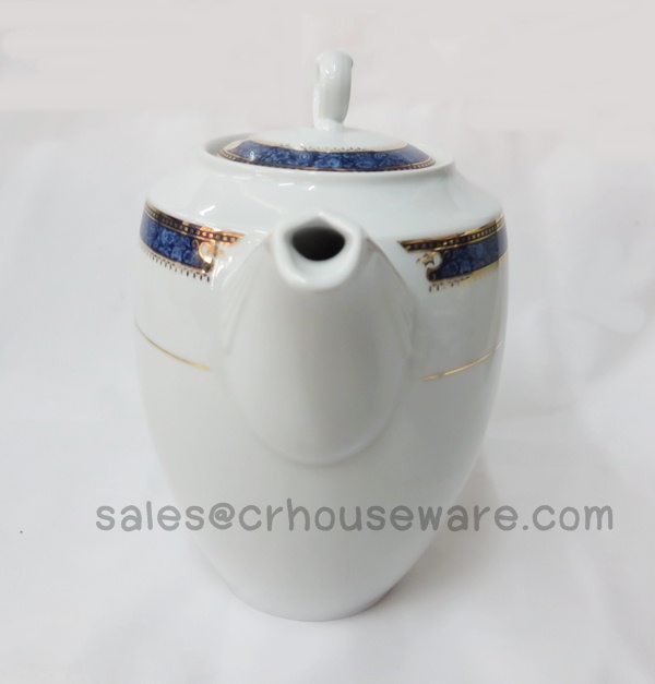 COFFEE POT W/LID Code : P2703/L,กากาแฟพอร์ซิเลน ,จานชามพอร์ซิเลนลายPrecious Blue,จานพอร์ซิเลนลายน้ำเงินขอบทองรับแขกVIP