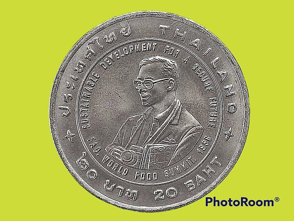 เฉลิมพระเกียรติ 20 Baht (F.A.O. Agricola Medal to HM King Bhumibol Adulyadej