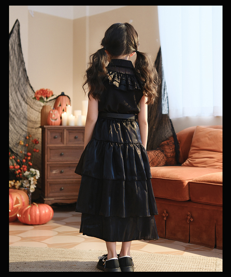 friendly4kid พร้อมส่ง ชุดฮาโลวีน haloween เดรสยาว ค้างคาว