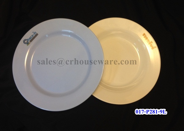จานลึกเมลามีนทรงกลม ทำโลโก้ 9" 017-P281-9L ,จานเมลามีน, จานทรงลึก ,จานทรงกลม ,จานข้าว ,จานทำโลโก้,