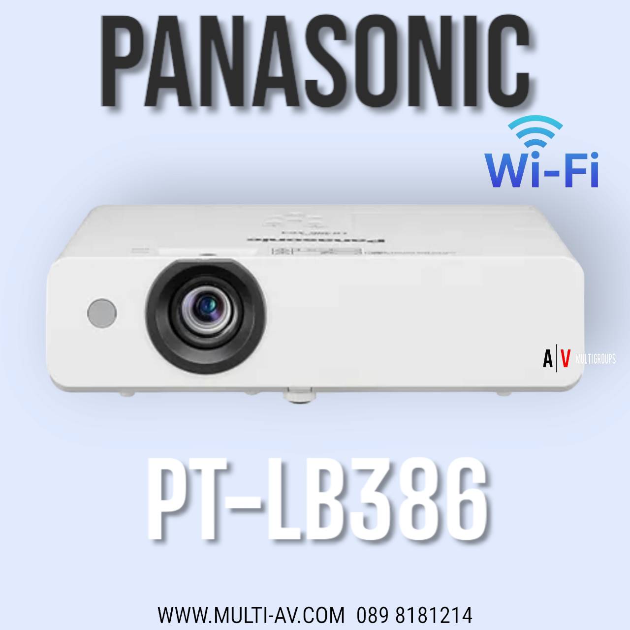 Panasonic PT-LB386 wifi ความสว่าง 3,800 (ANSI Lumens) ความละเอียด(พิกเซล) 1024x768 (XGA) Contrast 20,000:1