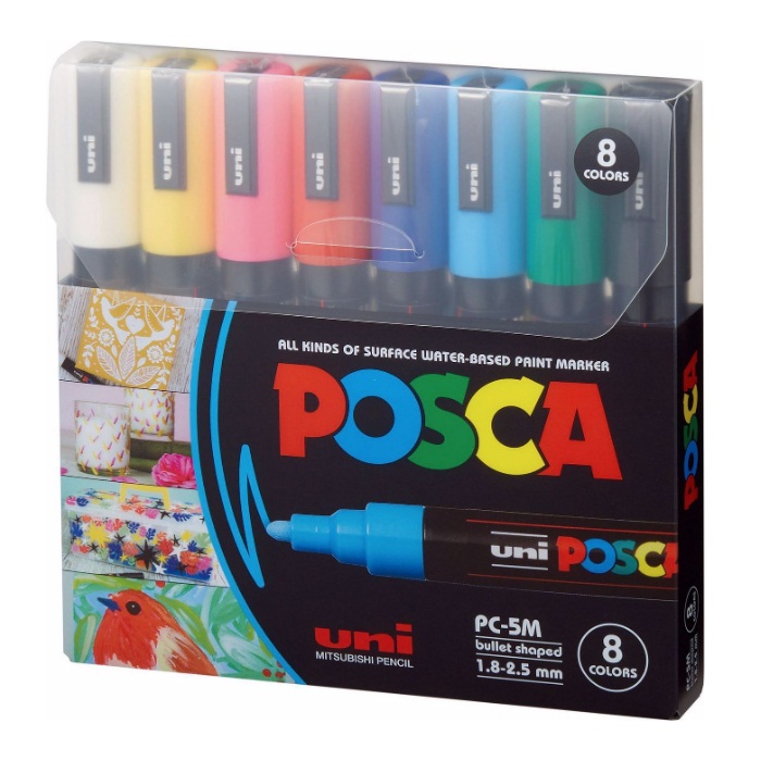 ชุดมาร์คเกอร์ Uni Posca 8 สี