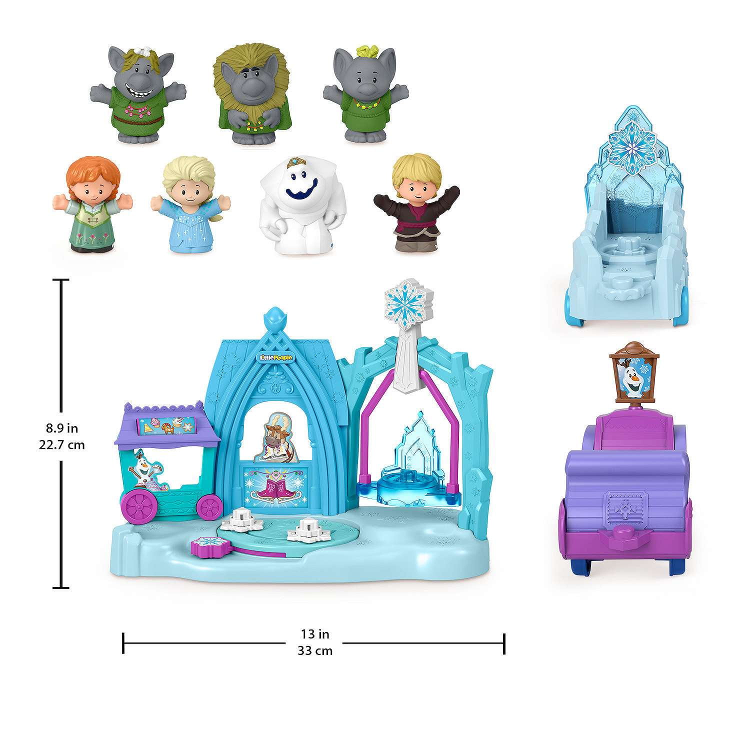 ปราสาท Disney‘s Frozen Little People Arendelle Adventure Playset 10-piece Set by Fisher-Price