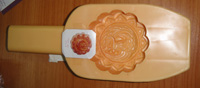 พิมพ์ขนมไหว้พระจันทร์-วงกลมพลาสติก ลายด้านในเป็นรูปหงส์ 016-KP-W4 Mooncake mold plastic,inside mold Swan. 016-KP-W4