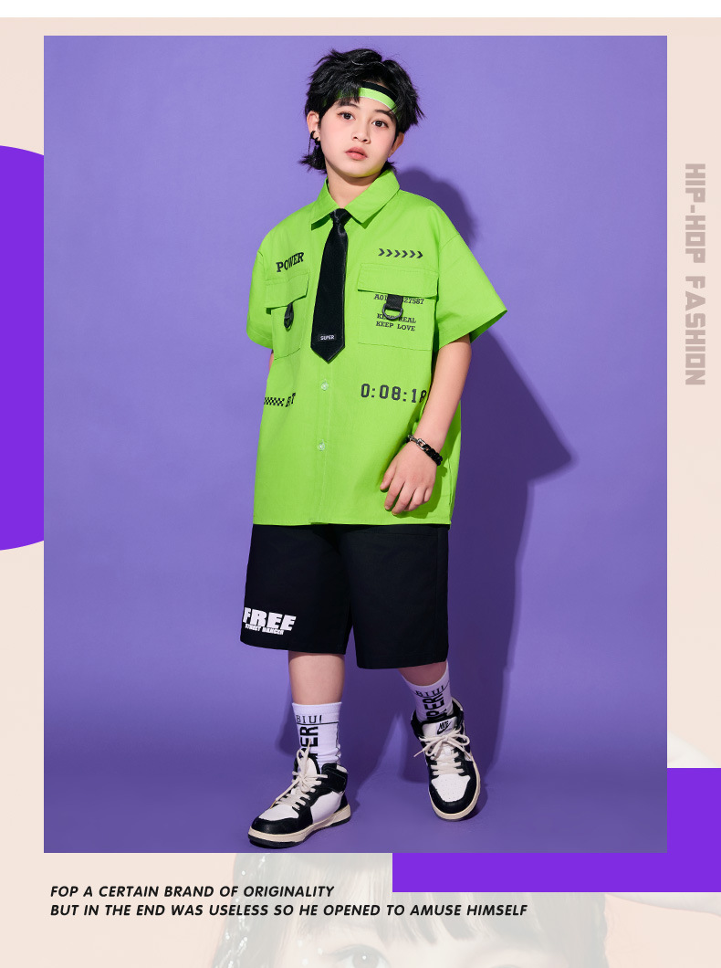 พร้อมส่ง ชุดเต้น เซ็ต เสื้อเชิ๊ต นีออน+กางเกง/กระโปรง