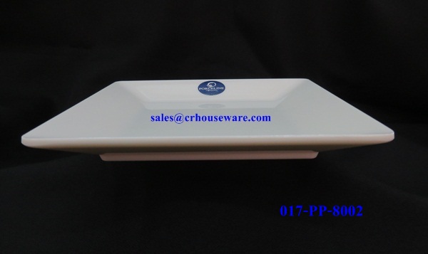 Porceline จานสี่เหลี่ยม 7.25 นิ้ว 017-PP-8002,7.25 inch square plate