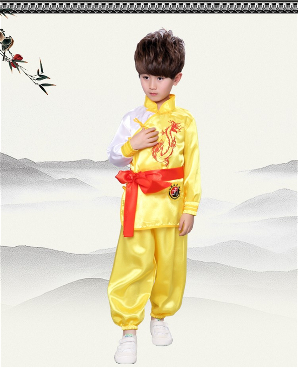พร้อมส่ง ชุดจีน กังฟู ลายมังกร+ผ้าผูกเอว