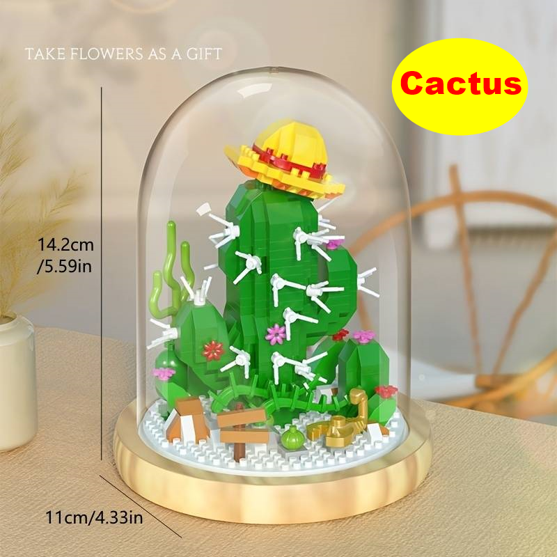 เลโก้นาโน Cactus and Display Box(ต้นกระบองเพชรพร้อมโคมครอบ) Size Jumbo