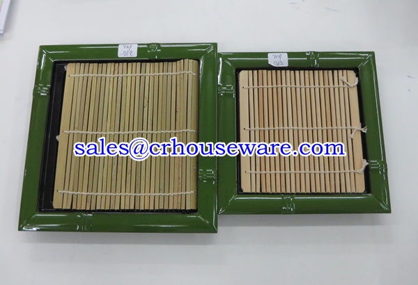 ถาดพลาสติกรูปไผ่ พร้อมเสื่อวางบะหมี่ (ใหญ่) 005-TW-JP-P317