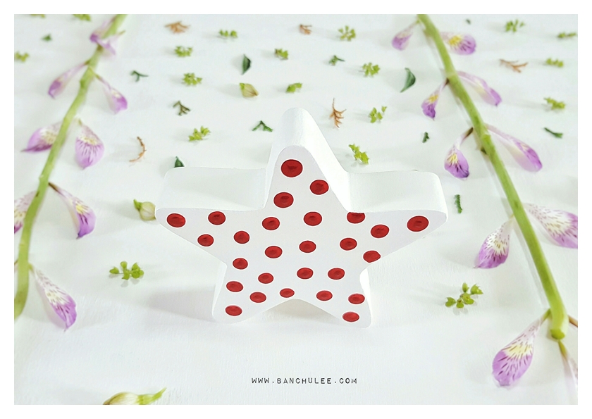 Wooden Polka Dot Star