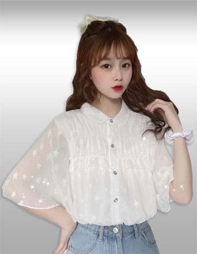 เสื้อแฟชั่นสวยหวานสไตล์เกาหลี รหัส 2321