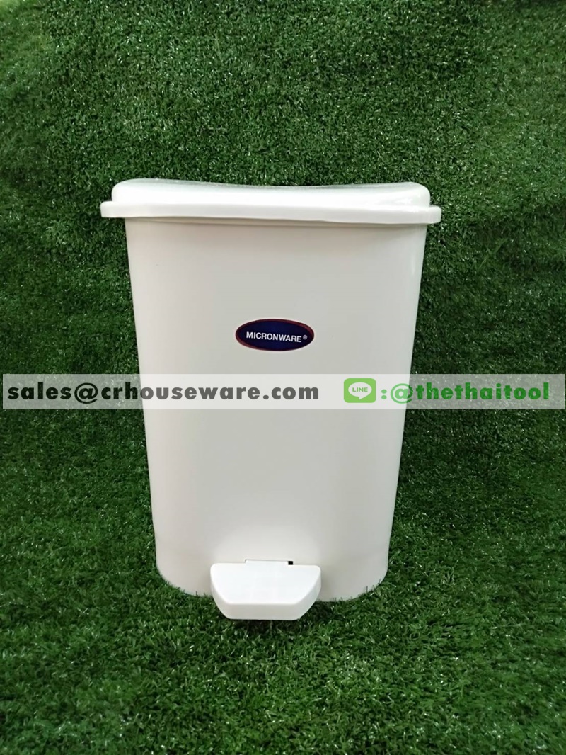 ถังขยะแบบเหยียบ 10 ลิตร สีขาว รหัสสินค้า 001-JCP-5649