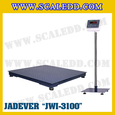 เครื่องชั่งดิจิตอลตั้งพื้น 500kg ยี่ห้อ JADEVER รุ่น JWI-3100 II ขนาดแท่น 100x100cm. เครื่องชั่งน้ำหนัก500กิโล เครื่องชั่งดิจิตอลชั่งน้ำหนัก500kg ตาชั่ง500kg ตาชั่ง ดิจิตอล500kg เครื่องชั่งดิจิตอล500kg พิกัดน้ำหนัก 500kg ค่าละเอียด 50g
