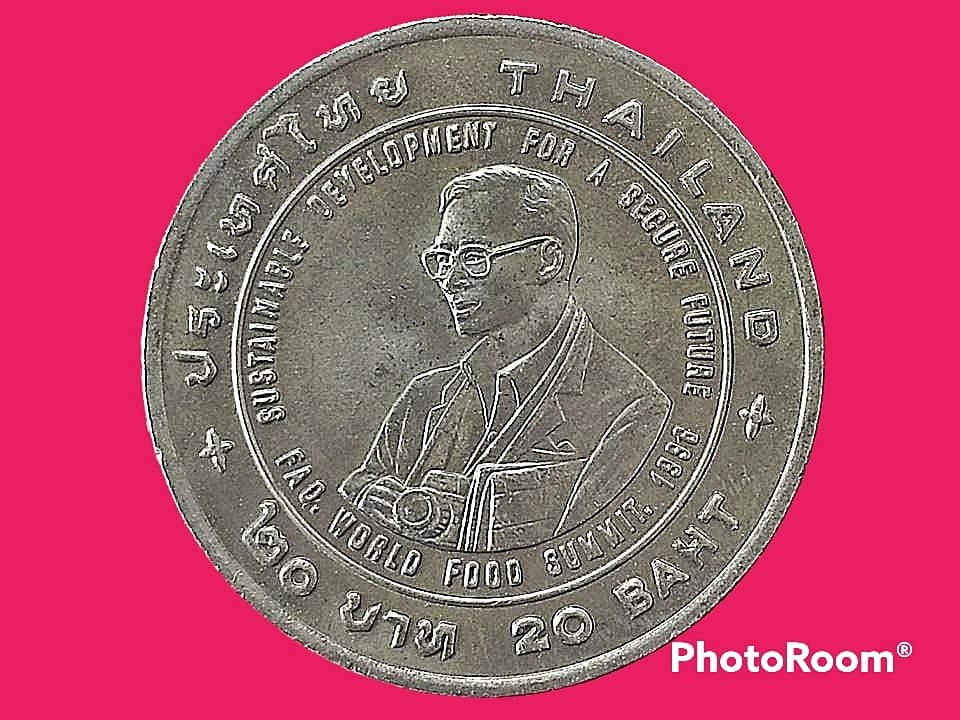เฉลิมพระเกียรติ 20 Baht (F.A.O. Agricola Medal to HM King Bhumibol Adulyadej