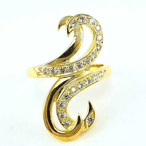 แหวนเงินแท้ราคาถูกชุบทองคำขาว เพชรCZแท้ 0.24 กะรัต งานประณีตสวยงาม สั่งผลิตค่ะ