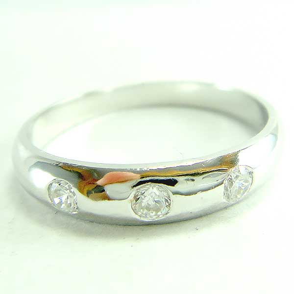 แหวนเงินแท้ราคาถูกชุบทองคำขาว เพชรCZแท้ 0.12 กะรัต งานประณีตสวยงาม สั่งผลิตค่ะ