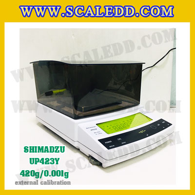 เครื่องชั่งดิจิตอล ทศนิยม 3 ตำแหน่ง รุ่น UP423Y 420gx0.001g เครื่องชั่งละเอียดสูง420g เครื่องชั่งน้ำหนัก420g ตาชั่ง420กรัม พิกัดน้ำหนัก 420g ความละเอียด 0.001g ยี่ห้อ SHIMADZU รุ่น UP423Y