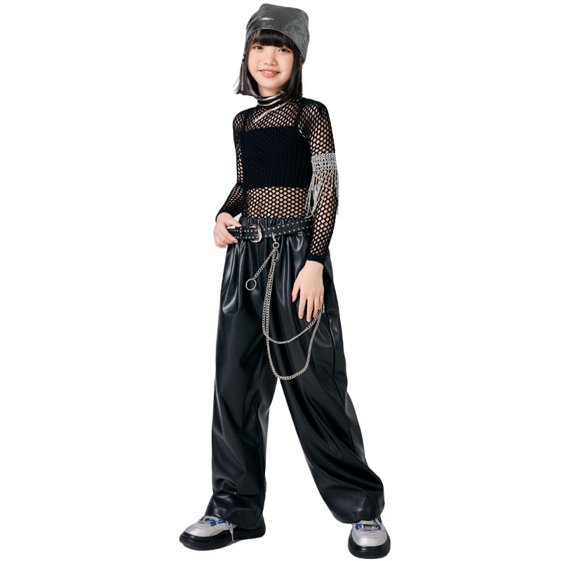 พร้อมส่ง***ชุดเต้น ชุดฮิปฮอป เสื้อแขนยาว +ตัวใน+กางเกง