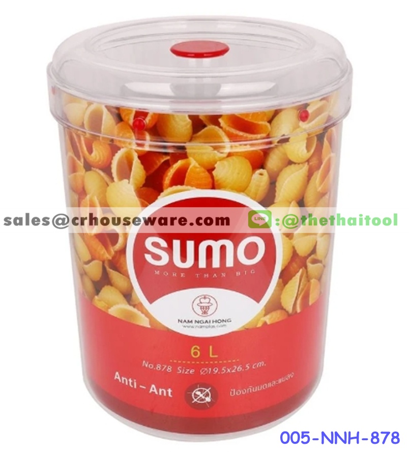ขวดโหลพลาสติกใส 6 ลิตร 005-NNH-878