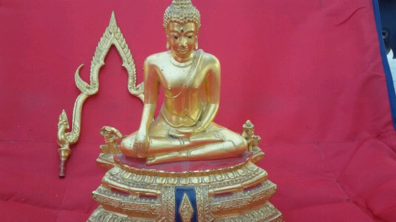 พระพุทธชินราช 5 นิ้ว ออกวัดใหญ่พิษณุโลก กะไหล่ทอง สองถอด ปี2 530กว่าๆตอกโค๊ด431