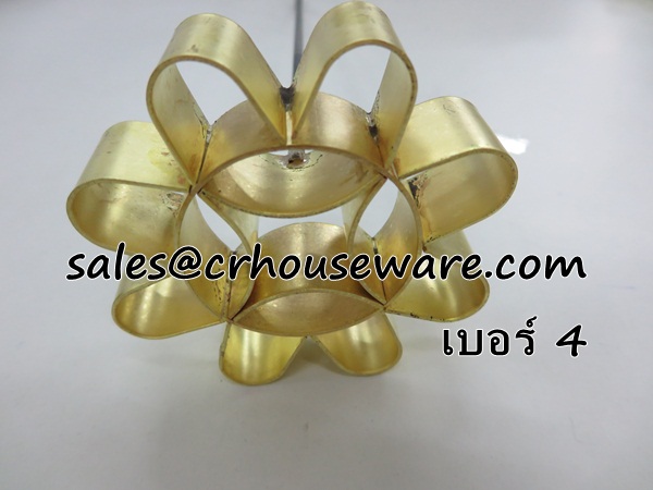 พิมพ์ขนมดอกจอกทองเหลือง เบอร์ 4 Dok Jok brass mold. Code: 016-DJT-7