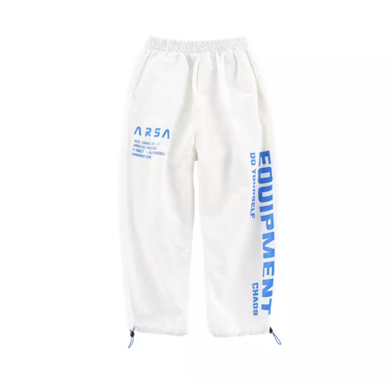 พร้อมส่ง ชุดเต้น ชุดแดนซ์ เสื้อน้ำเงิน กางเกงวอร์มขาว