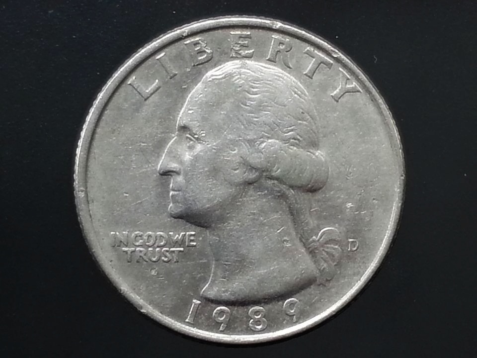 เหรียญ เงินตรา ประเทศ สหรัฐอเมริกา Quarter (Washington) 1989