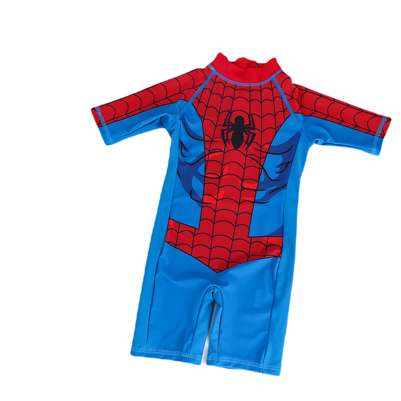 พร้อมส่ง ชุดว่ายน้ำเด็ก ชุดว่ายน้ำ ลายการ์ตูน เสื้อ+กางเกง+หมวก