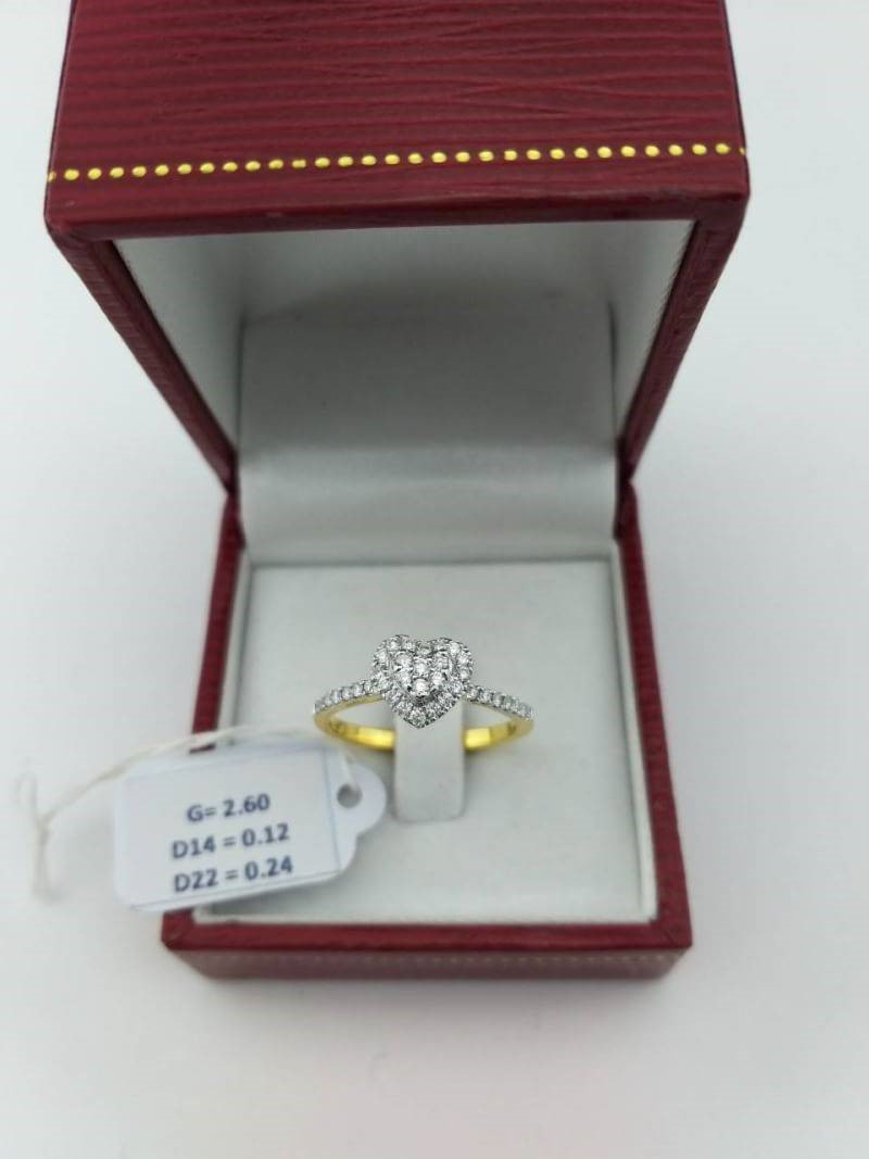 สั่งผลิตเพชรเบลเยี่ยมคัท แหวนแต่งงาน แหวนหมั้น ใส่เที่ยว ออกงาน แหวนทองคำ 18K เพชรแท้ 0.36 กะรัต 2.60 กรัม น้ำ 99 ราคาถูกมาก มีใบรับประกันค่ะ