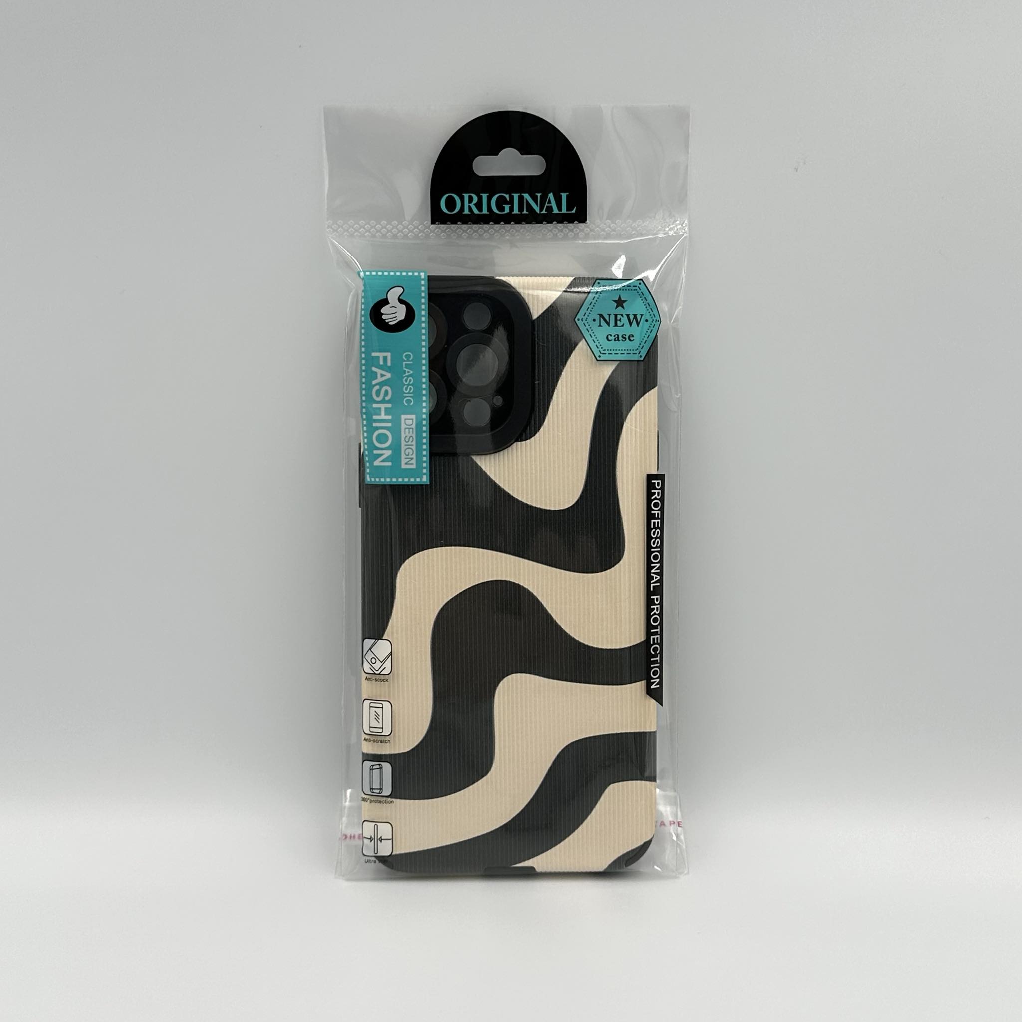 ถุงใสใส่เคสมีลาย original สีฟ้า (100 ใบ)