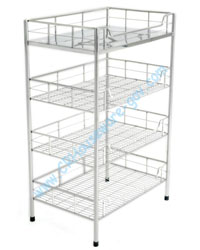 ชั้นวางเครื่องครัวสแตนเลส 4 ชั้น : 075-ST-743
